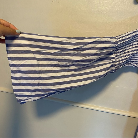 Torrid Blue Striped Smocked Skater Dress Sz1 XL - Picture 5 of 8